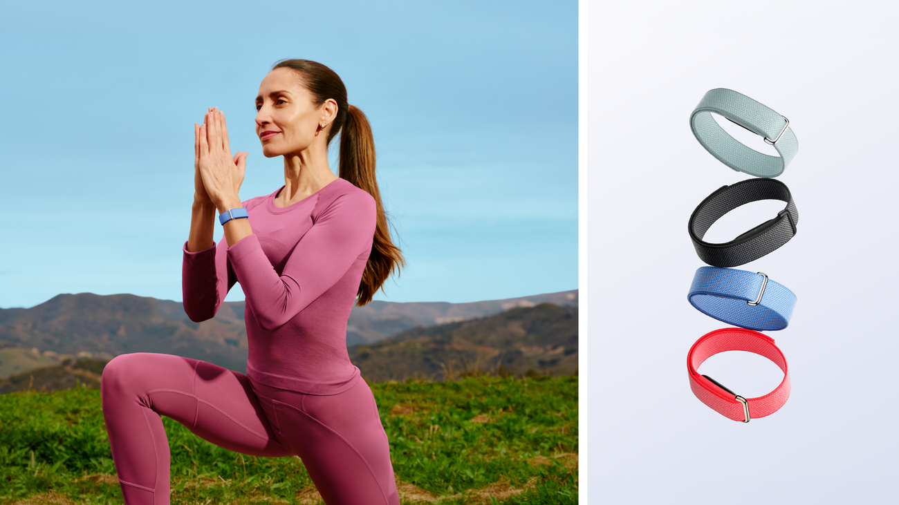 Official Google image showing Fitbit Air bands and wearable styling for the new screenless tracker.
